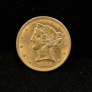 1882 $5 Gold Coin BU