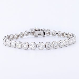 18K White Gold Diamond Tennis Bracelet