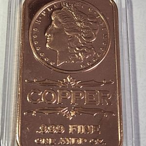 Morgan Liberty Copper Bar