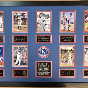 B19-DODGER LEGENDS-Plate Signed