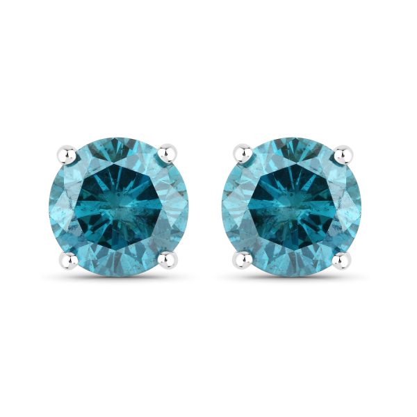 Blue Diamond Gold Earrings