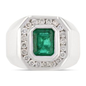 EMERALD and DIAMOND RING