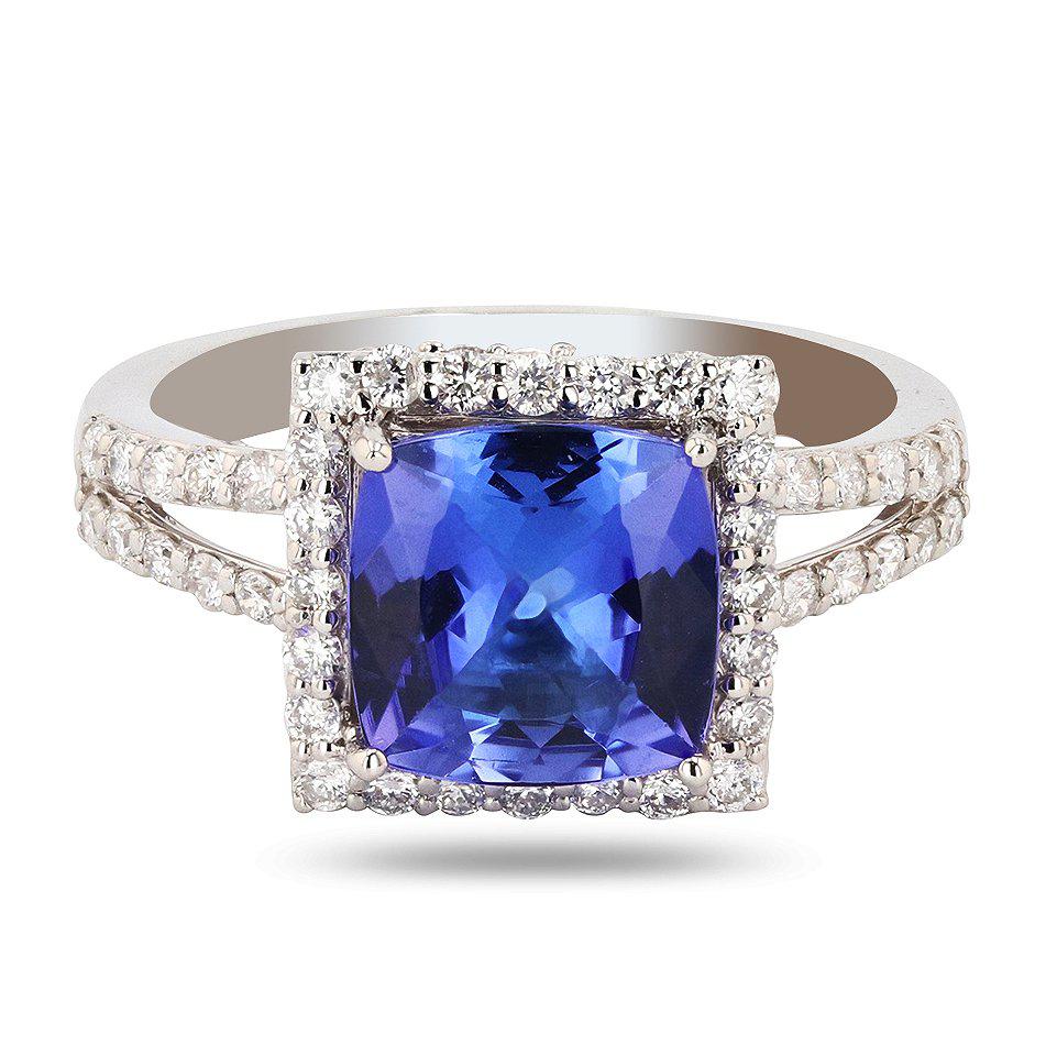 J42-TANZANITE and DIAMOND Ring