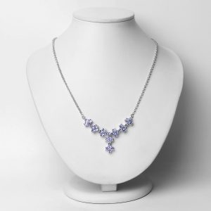 B13-5.54 cts Genuine Tanzanite Necklace