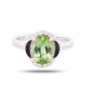 Paraiba Tourmaline and Diamond Ring