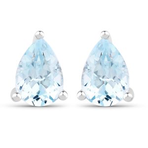 5 Pair Genuine Blue Topaz Earrings